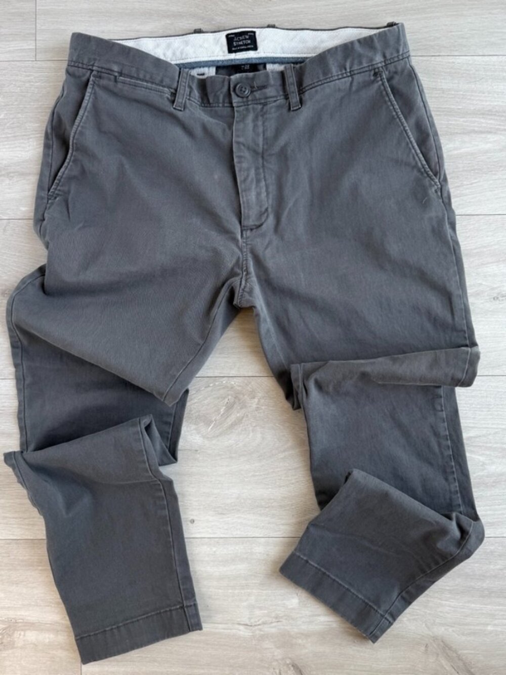 J.Crew Stretch Chino Pants Grey Cotton Blend 32x30